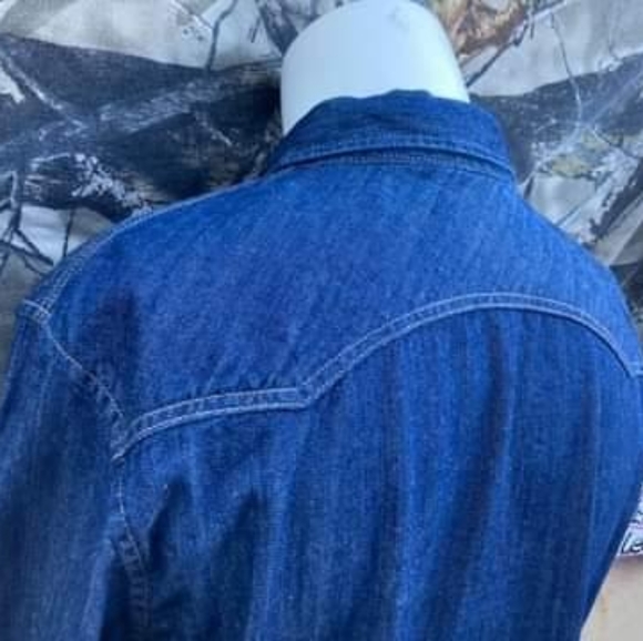 Levi's Barstow Triple Stitch High Quality Pearl Snap Western Shirt Men's Medium - Picture 14 of 16